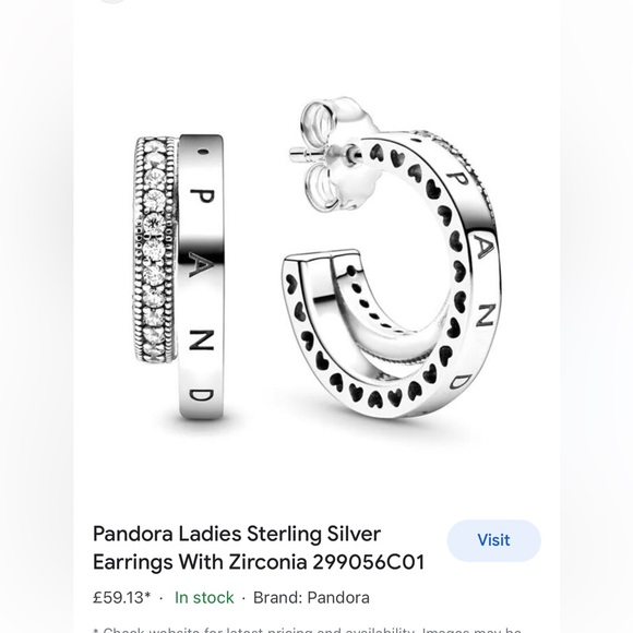 Pandora Double Hoop Earrings and gift boxes - Picture 10 of 11